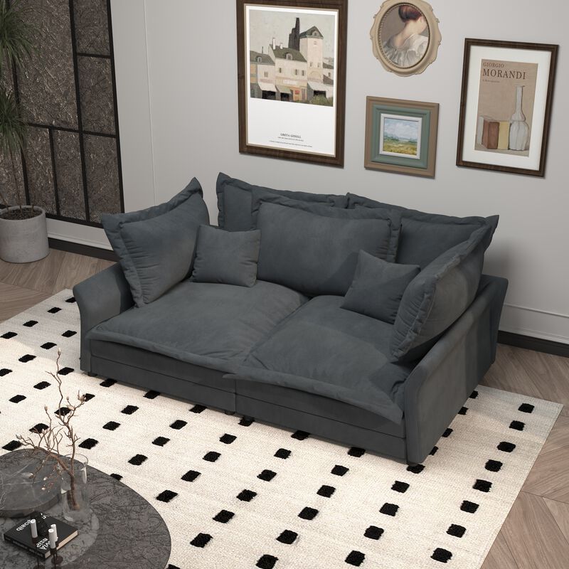 Merax Modern Comfy Upholstered Sofa Cloud Couch