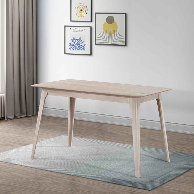 New Classic Furniture Oscar Wood Counter Height Table in White Ash