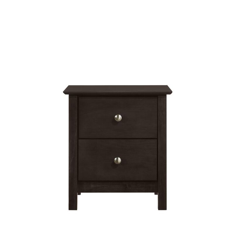 New Classic Furniture Zodiac 2 Drawer Nightstand-Merlot