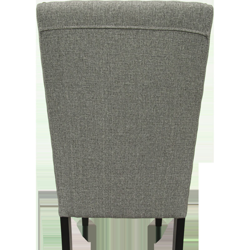Modern Grey Fabric Dining Chairs (Set of 2)
