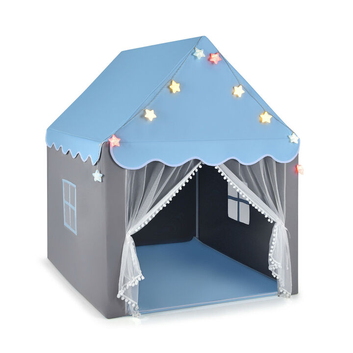Kids Playhouse Tent with Star Lights & Cozy Mat – Indoor/Outdoor Play Tent for Fun & Imagination