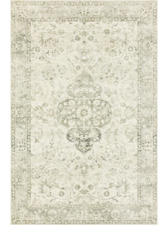 Rosette ROS02 Ivory/Silver 7'6" x 9'6" Rug