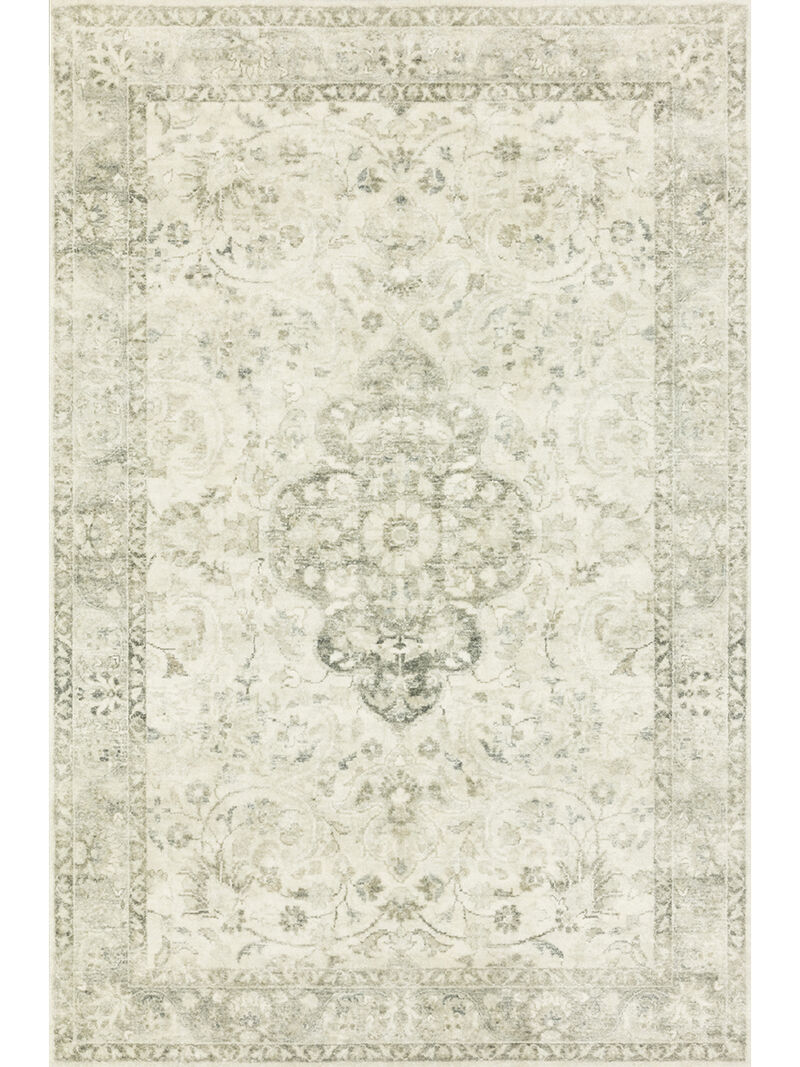 Rosette ROS02 Ivory/Silver 7'6" x 9'6" Rug