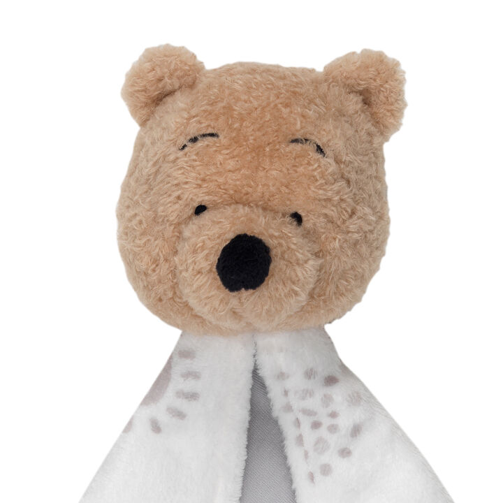 Lambs & Ivy Disney Baby WINNIE THE POOH Lovey White/Gray Security Blanket