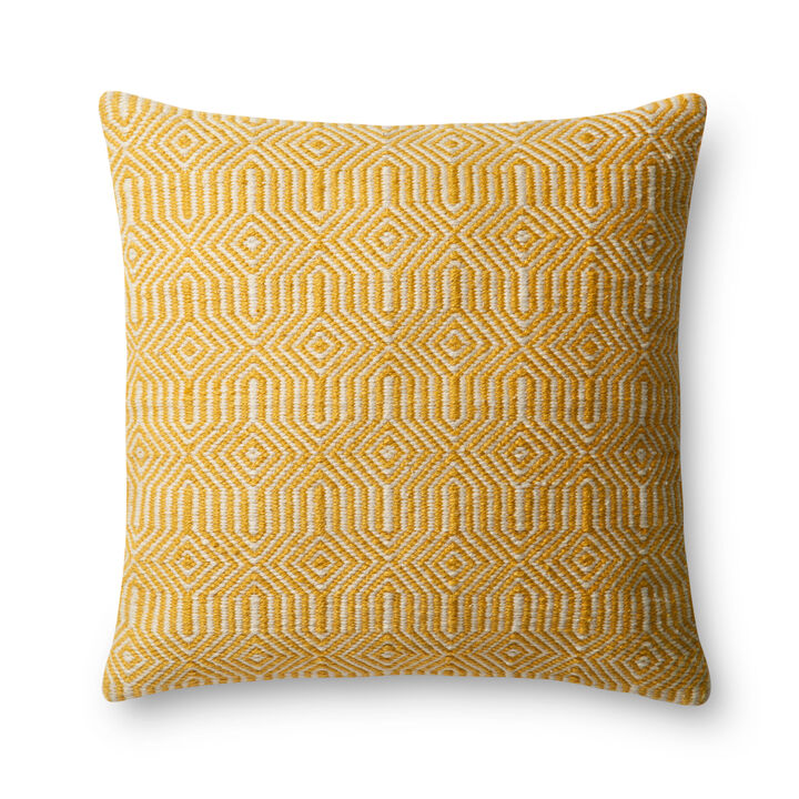 P0339 Yellow/Ivory 22"x22" Poly Pillow