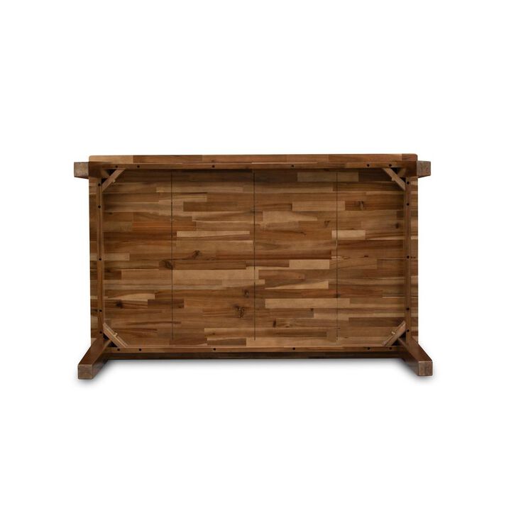 East West Furniture Breakfast Table - Walnut Rectangular Table Top Surface and Asian Wood Modern Rectangular Dining Table 4 Legs - Walnut Finish