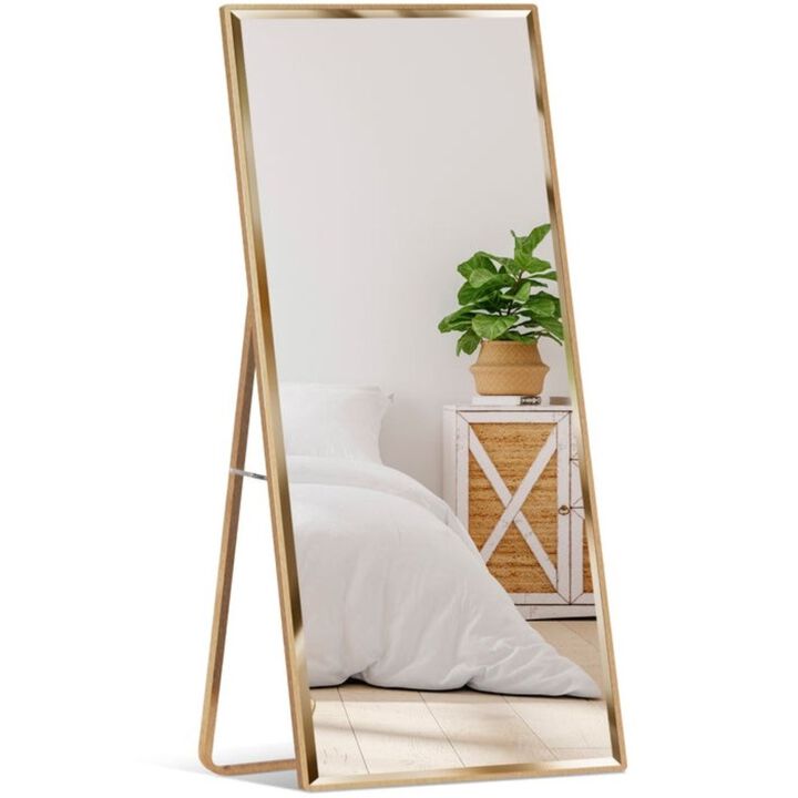 Hivvago Gold Large Full Length Leaning Wall or Hanging Mirror