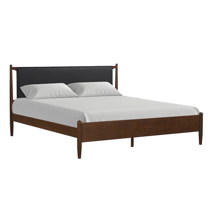 New Classic Furniture Ian King Wood Platform Bed, Cherry