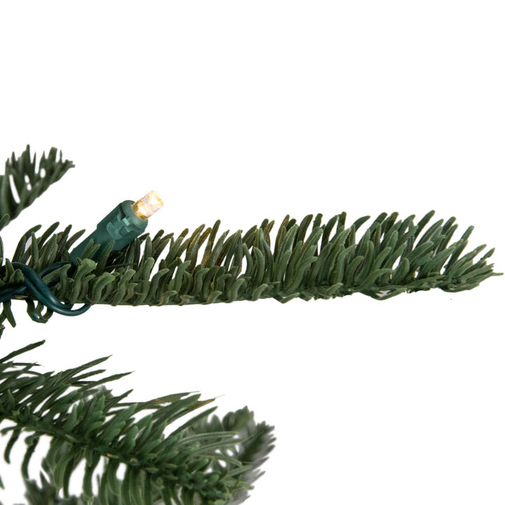 9' Pre-Lit Nordmann Fir Artificial Christmas Tree - Warm Clear LED Lights