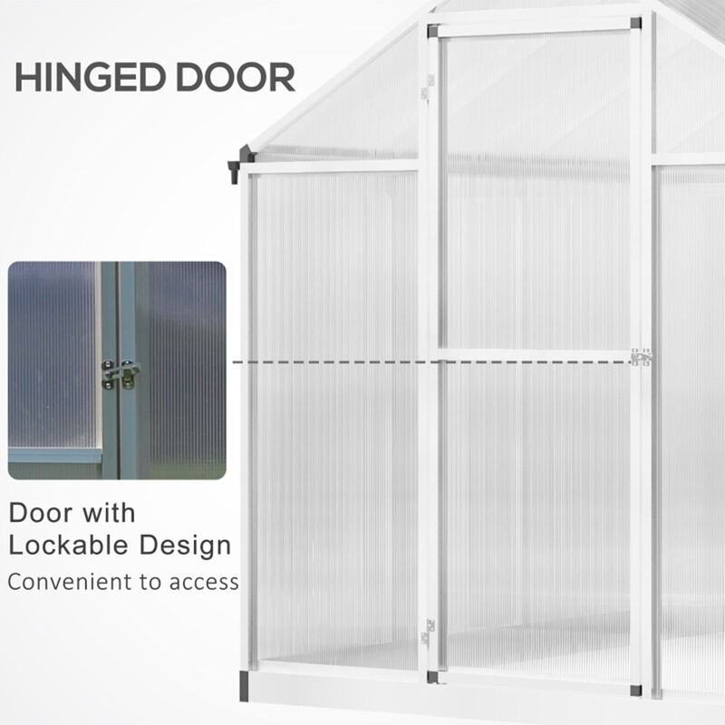Greenhouse with Roof Vent Weather-Resistant Plant House for Optimal Ventilation & Growth