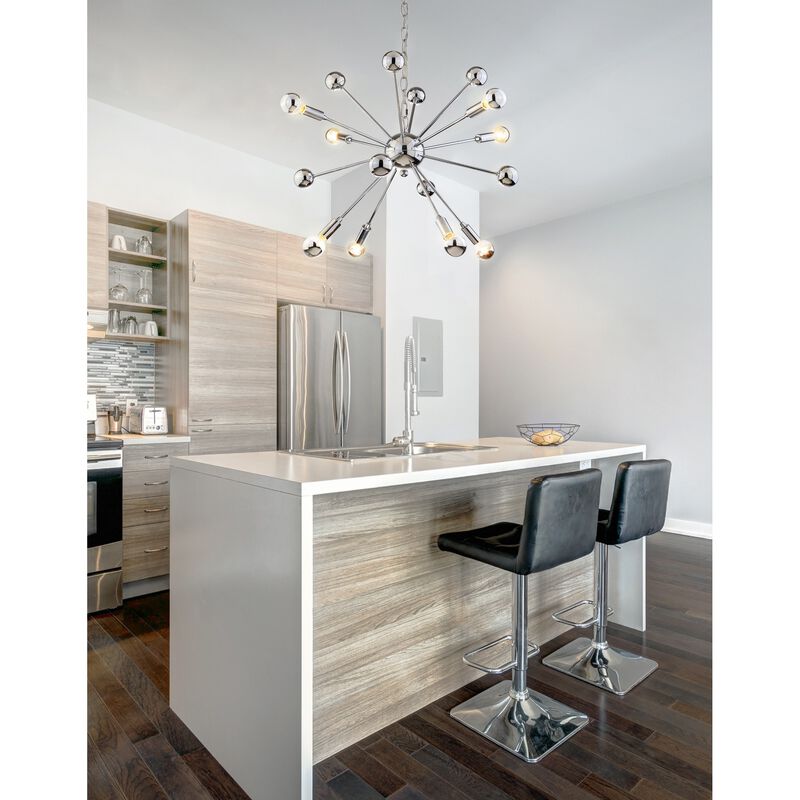Glenn Metal Sputnik-Style LED Chandelier