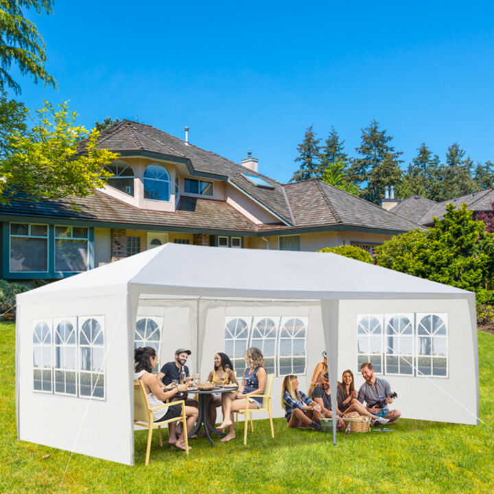 Outdoor Party Tent with 4 Removable Sidewalls, Waterproof Canopy Patio Wedding Gazebo