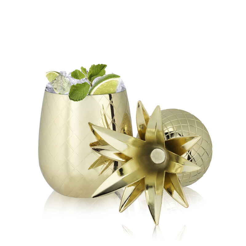 Pacific Pineapple Tumbler in Gold