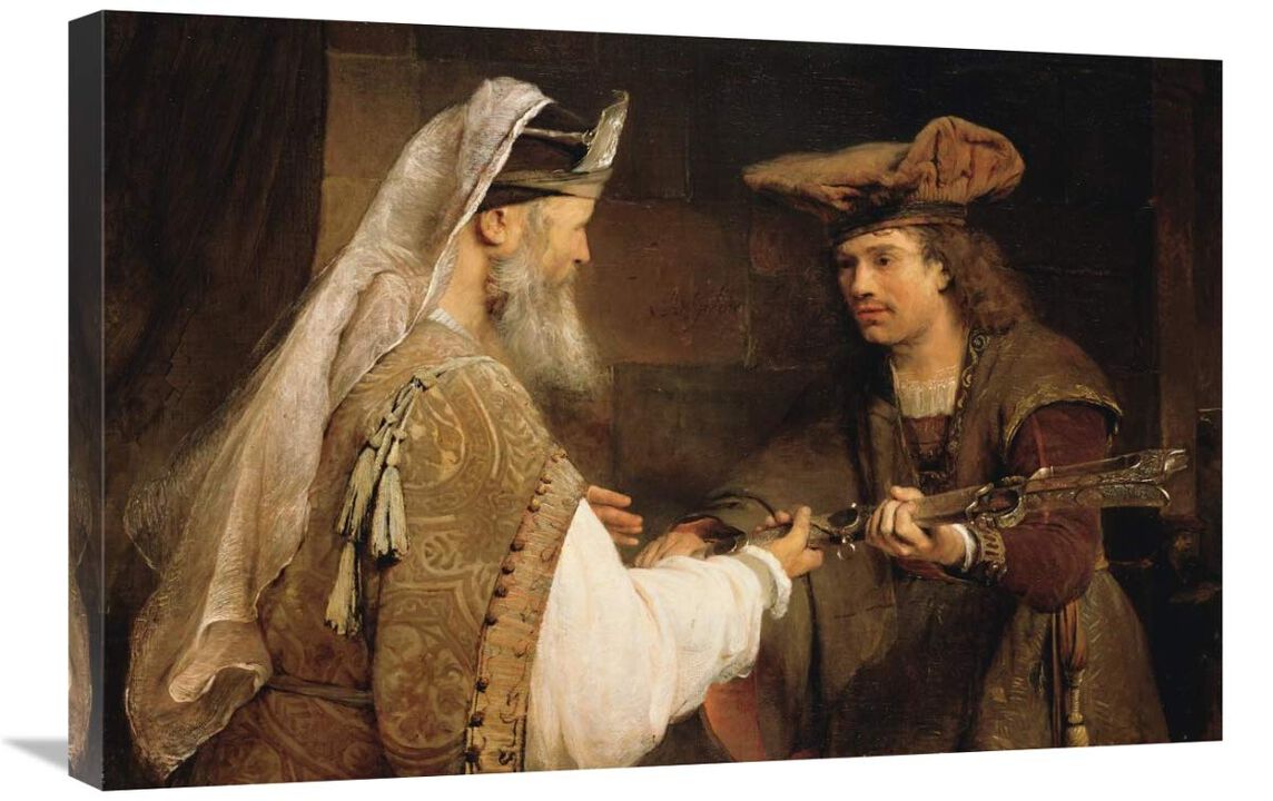 Ahimelech Giving the Sword of Goliath to David-Canvas Art-30x20
