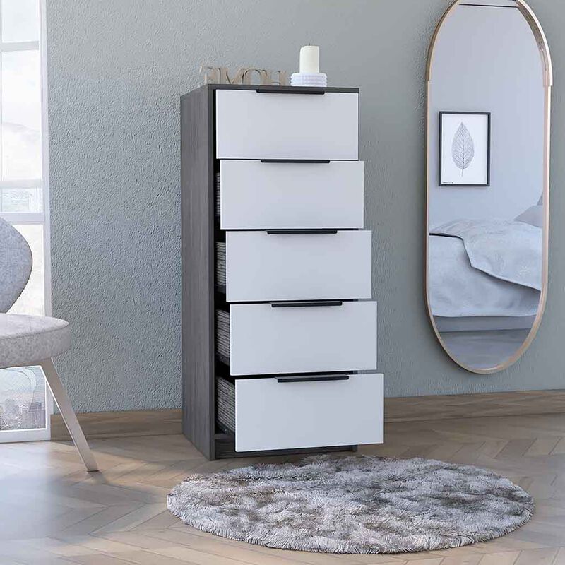 Washington White 5 Drawer Dresser