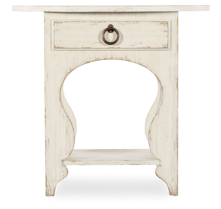 Americana One-Drawer Oval Nightstand