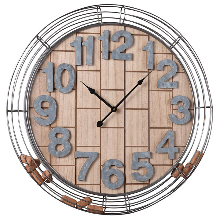 Wall Clock with Wine Cork Storage