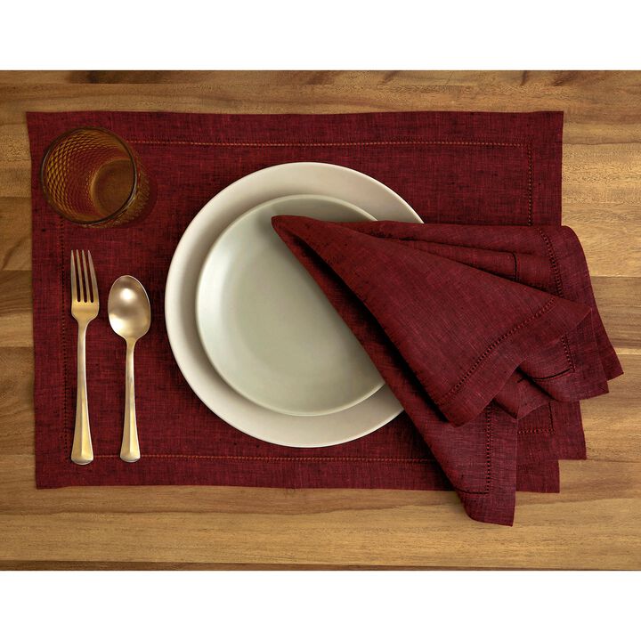 Solino Home 100% Pure Linen Cloth Napkins 20 x 20 Inch Set of 4 Dinner Napkins | Milan