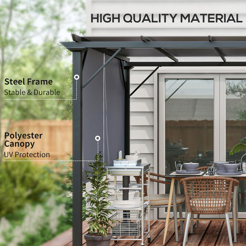 Deck & Backyard 12' x 10' Cabana w/ Steel Frame with Stakes & Unique Design