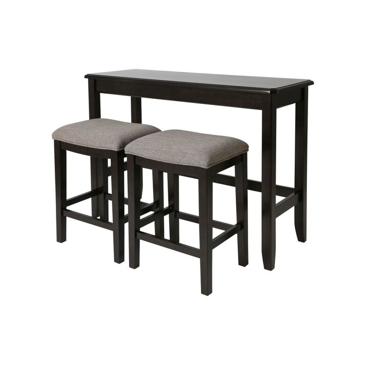 NewRidge Home Sofa Table With Two Stools