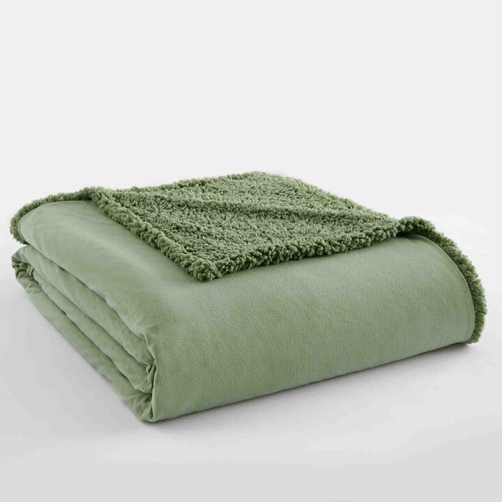 Micro Flannel Reverse to Sherpa Blanket, Full/Queen