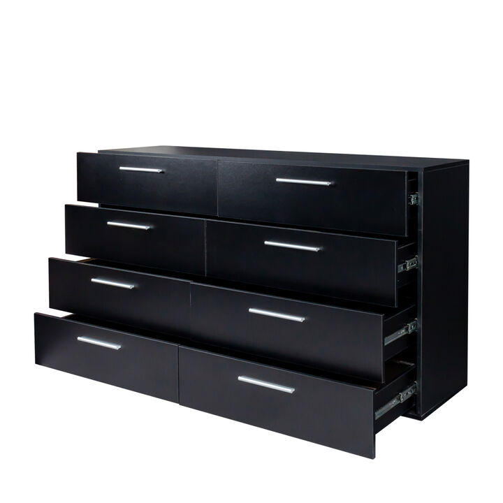 Modern 8-Drawer Double Dresser, Versatile Storage Cabinet for Home