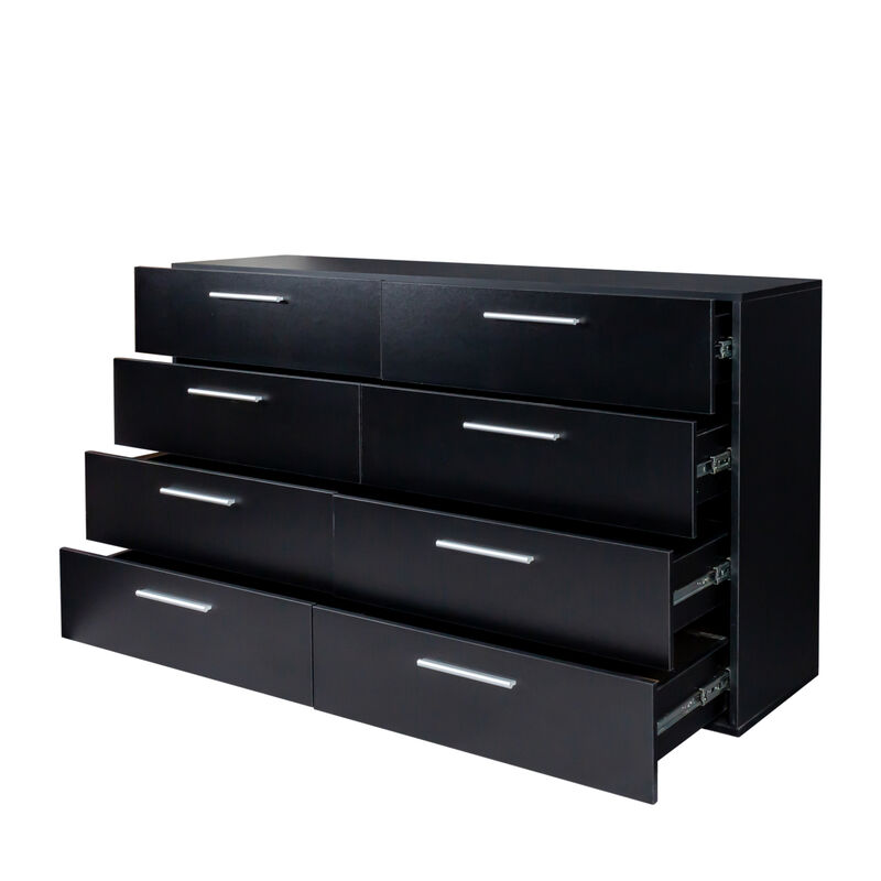 Modern 8-Drawer Double Dresser, Versatile Storage Cabinet for Home