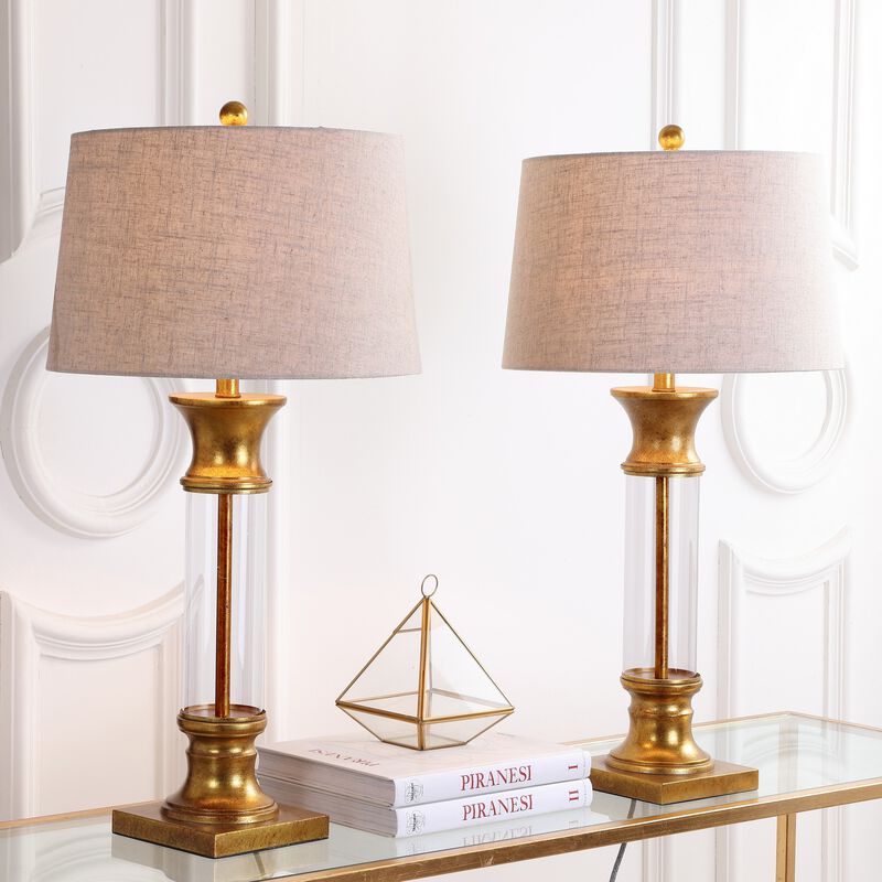 Hunter Metal/Glass LED Table Lamp (Set of 2)