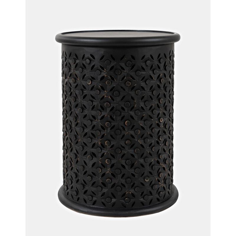 Jofran Distressed Hardwood Global Drum End Table