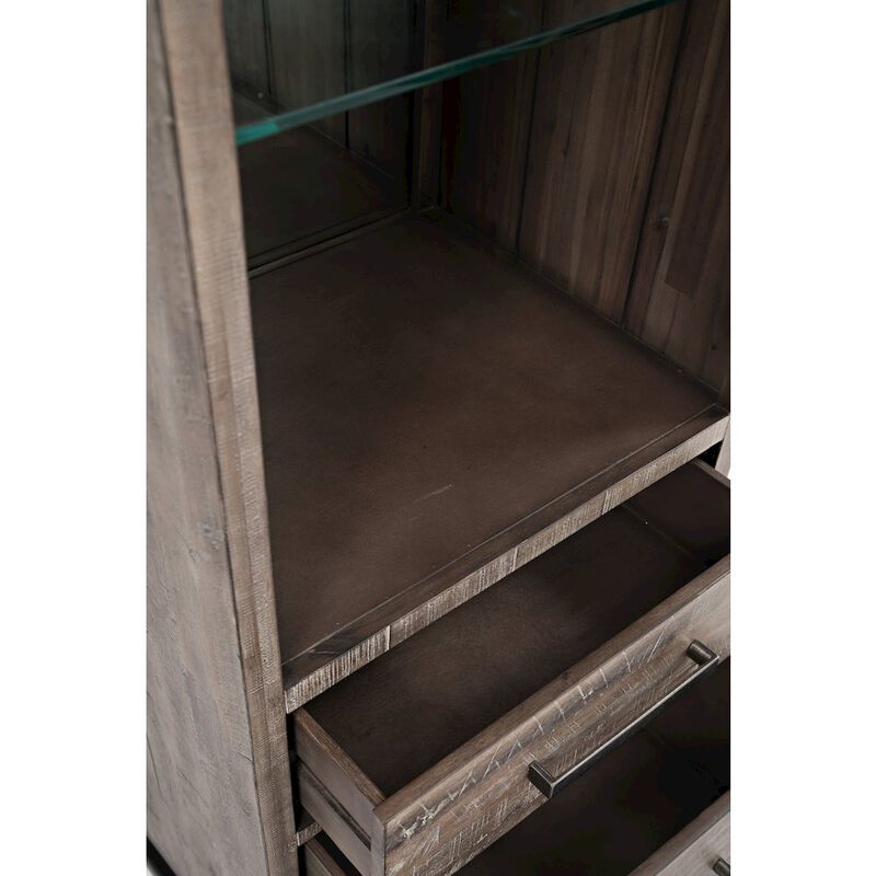 Jofran East Hampton Distressed Solid Wood Entertainment Center