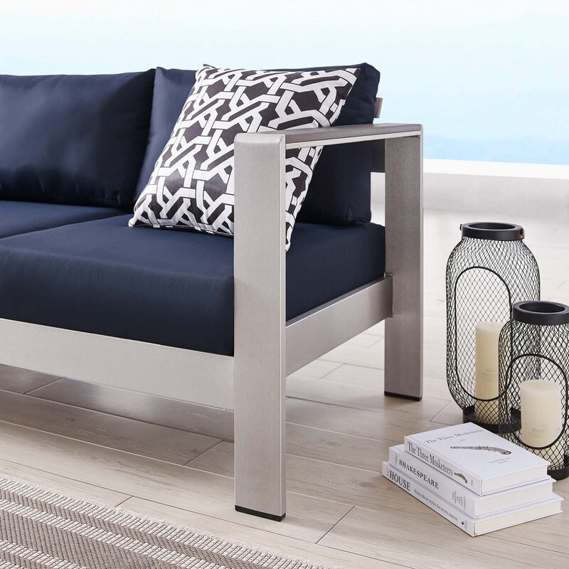 Modway - Shore Outdoor Patio Aluminum Sofa