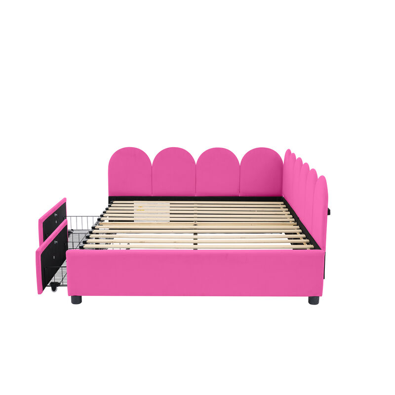 Merax Upholstered Daybed with 2 Drawers