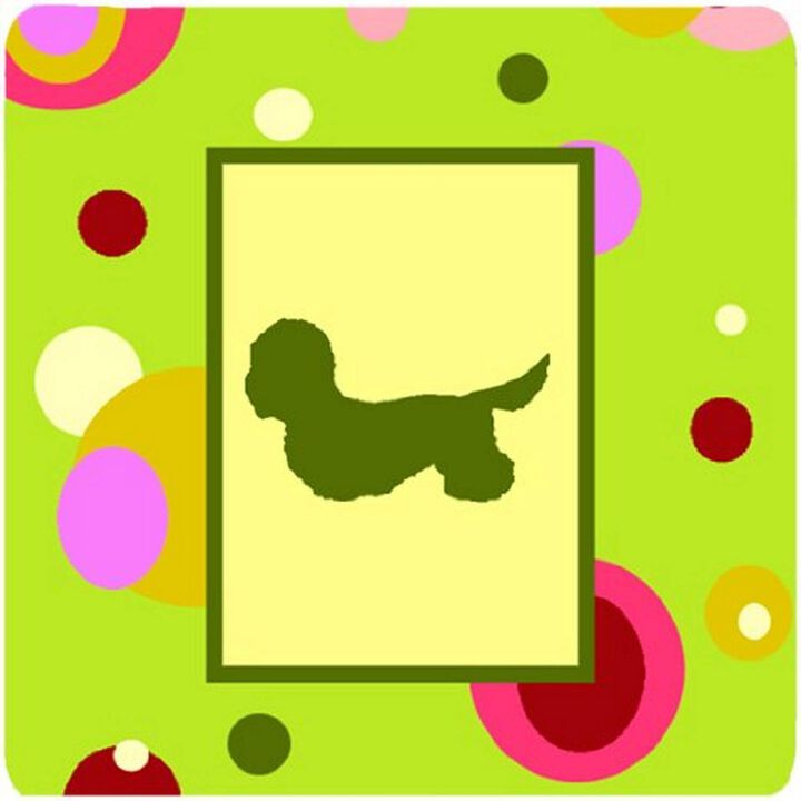 Caroline's Treasures CK1025FC Dandie Dinmont Terrier Foam Coasters (Set of 4), 3.5 H x 3.5 W, Multicolor