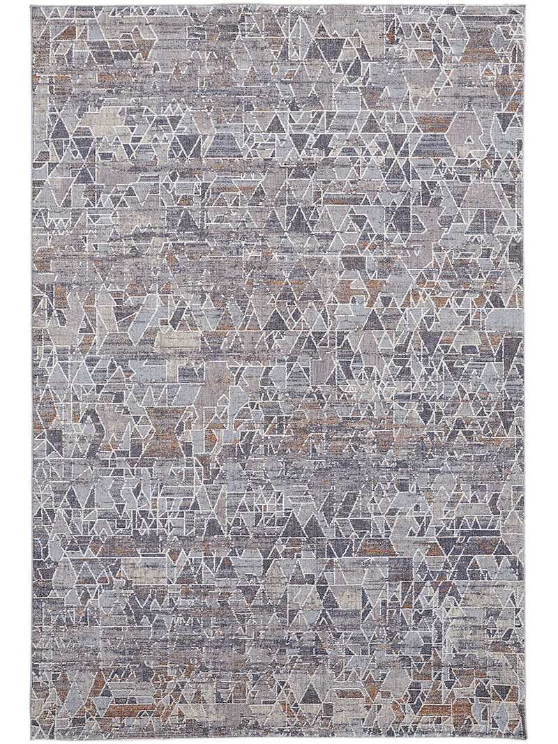Francisco 39CZF Gray/Blue/Orange 2'10" x 8' Rug