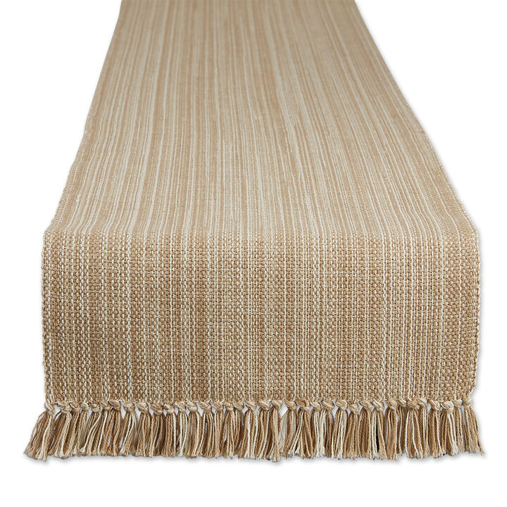 72" Variegated Beige Table Runner