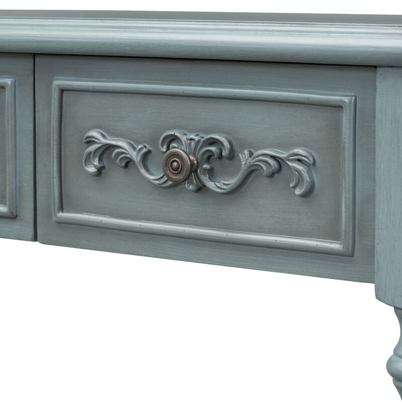 Merax 52''Modern and Contemporary Curved Console Table with 4 Drawers and 1 Shelf