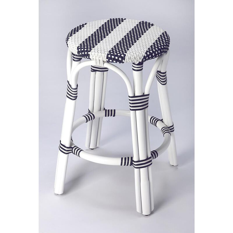 Belen Kox Rattan and Plastic Counter Stool, Belen Kox