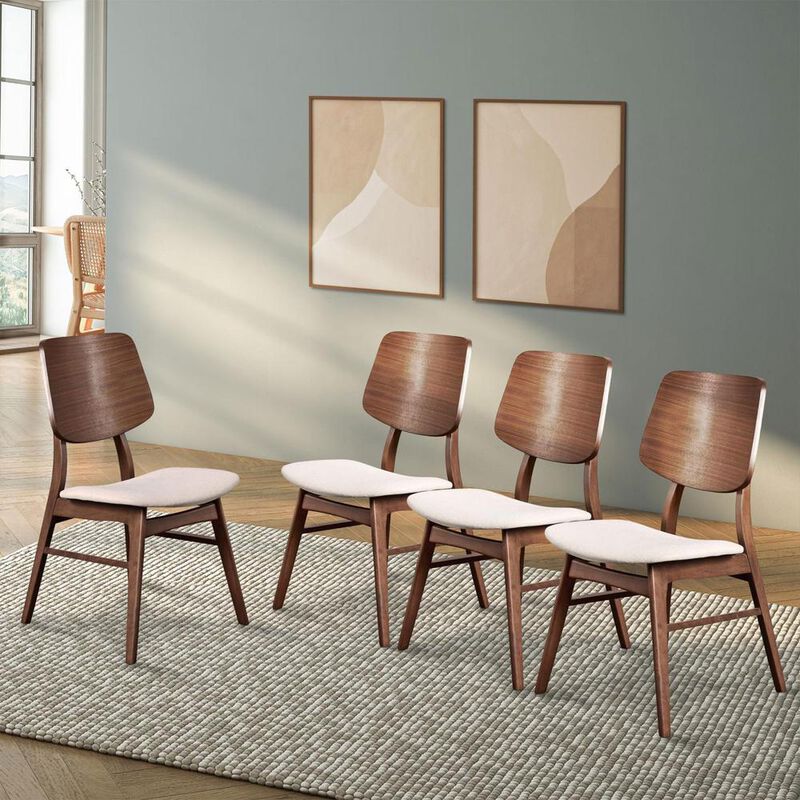 New Classic Furniture Oscar Walnut Solid Wood Dining Chair (Set of 4)