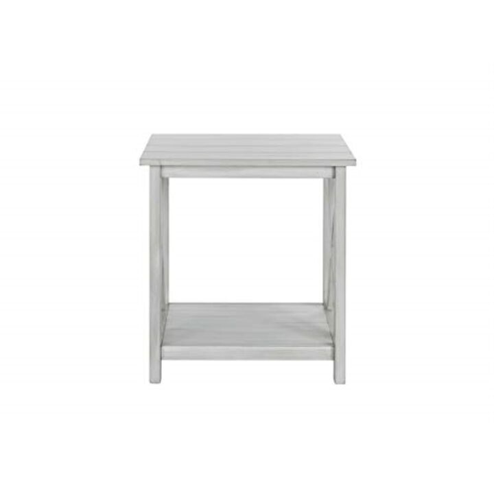 Boraam Jamestown End Table, Antique White, Full