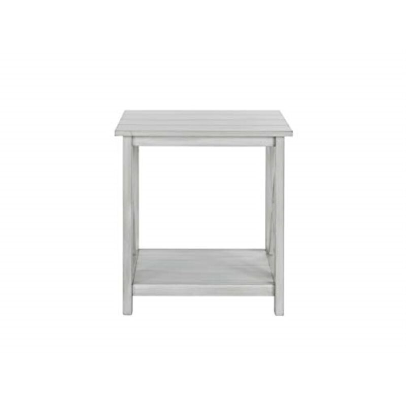Boraam Jamestown End Table, Antique White, Full