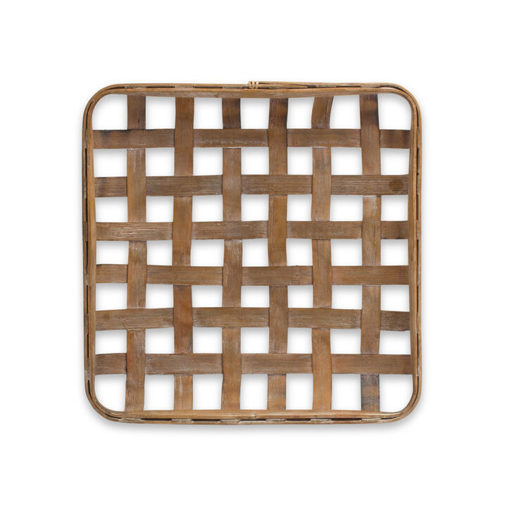 Wicker Tray Set of 2 for Rustic Home Accents and Storage