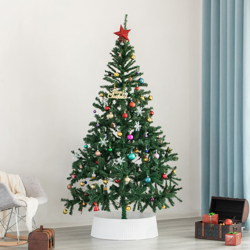 Large Rattan Collar Tree Skirt - Brown