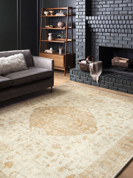 Rosette ROS03 Ivory/Terracotta 3'3" x 5'3" Rug