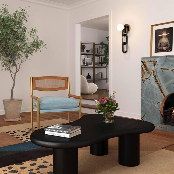 Harlow Rattan Velvet Chair