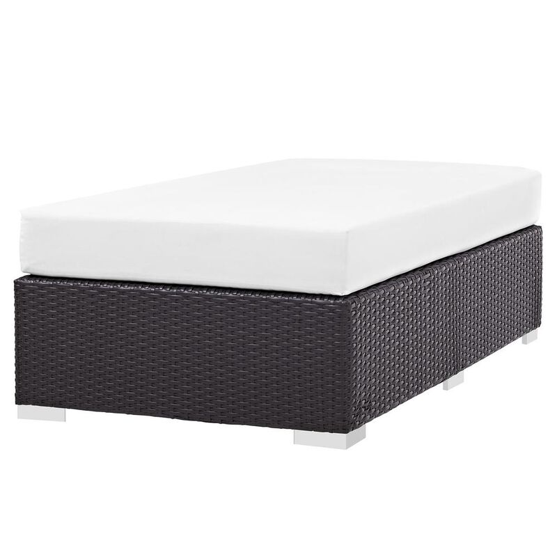 Modway Convene Outdoor Patio Fabric Rectangle Ottoman