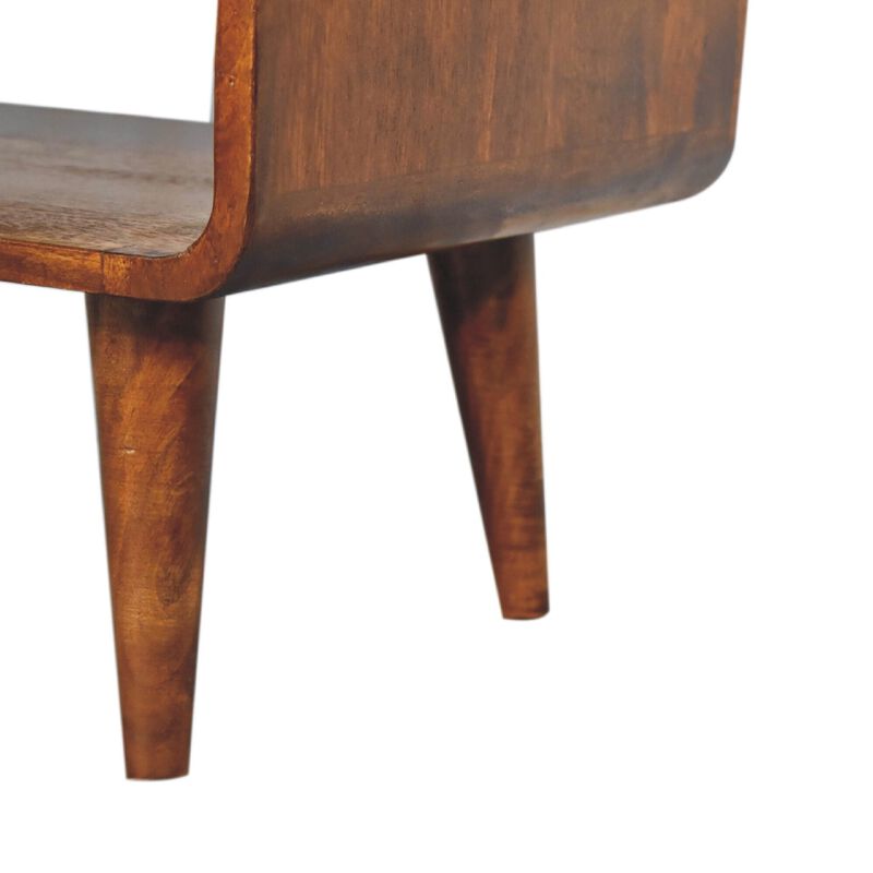 Open Chestnut  Solid Wood Media Unit