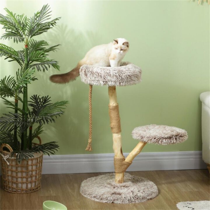 Durable Multi-Level Cat Tree with Scratching Posts, Perches, and Hideaway Condos for Cats