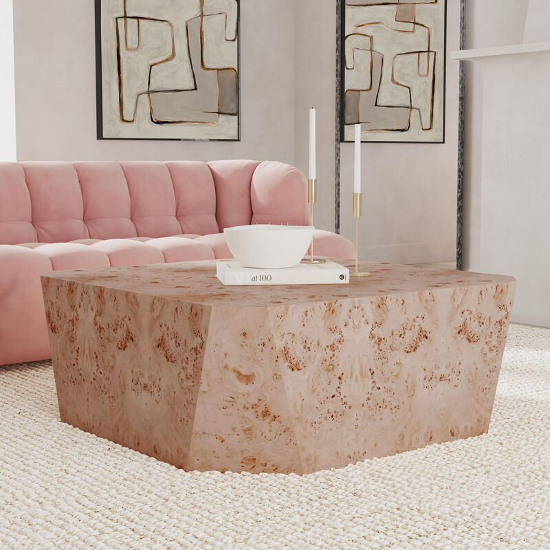 Avena Burl Square Coffee Table