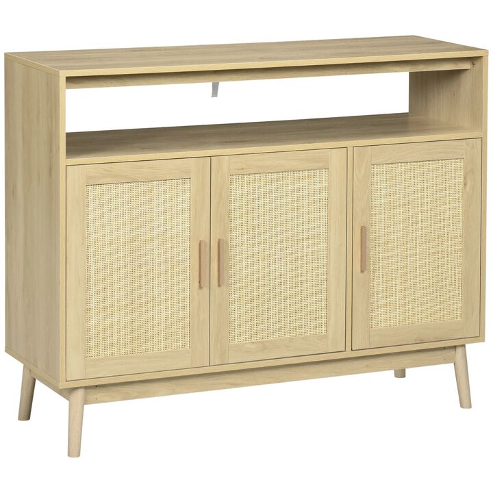 Natural Boho Storage: Rattan Sideboard Buffet for Dining Room