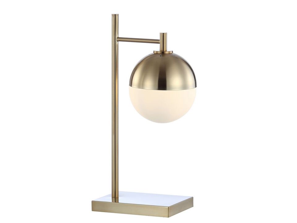 Marcel Iron/Glass Art Deco Mid-Century Globe LED Table Lamp
